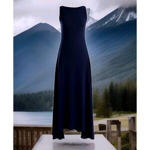 NWT J.Crew Boatneck Maxi Dress Black Size Large‎ 12-14 | Vintage Cotton $128